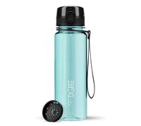720°DGREE Gourde 500ml “uberBottle“ +Tamis à Fruits, crystalClear - Sans BPA, Anti-fuite - Bouteille d'Eau, Water Bottle idéale pour Enfants, École, Sport, Randonnée, Camping, Université, Voyage