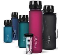 720°DGREE Gourde, Bouteille d’Eau “uberBottle“ +Tamis-Fruits - 350ml, 500ml, 650ml, 1l, 1,5l, 2l - Sans BPA, Étanche, Anti-Fuite, Réutilisable, Légère - Idéal pour École, Sport, Fitness, Gym, Travail