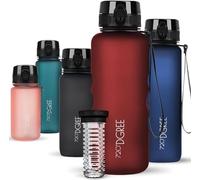 720°DGREE Gourde, Bouteille d’Eau “uberBottle“ +Tamis-Fruits - 350ml, 500ml, 650ml, 1l, 1,5l, 2l - Sans BPA, Étanche, Anti-Fuite, Réutilisable, Légère - Idéal pour École, Sport, Fitness, Gym, Travail