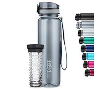 720°DGREE Gourde d'Eau 1l “uberBottle“ +Fruit-Infuseur crystalClear - Sans BPA, Anti-fuite - Bouteille, water bottle idéale pour Enfants, Sport, Randonnée, Gym, Camping, Université, Voyage, Travail