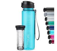 720°DGREE Gourde d'Eau 1l “uberBottle“ +Fruit-Infuseur crystalClear - Sans BPA, Anti-fuite - Bouteille, water bottle idéale pour Enfants, Sport, Randonnée, Gym, Camping, Université, Voyage, Travail