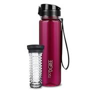 720°DGREE Gourde d'Eau 1l “uberBottle“ +Fruit-Infuseur crystalClear - Sans BPA, Anti-fuite - Bouteille, water bottle idéale pour Enfants, Sport, Randonnée, Gym, Camping, Université, Voyage, Travail