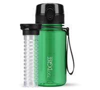 720°DGREE Gourde d'Eau 350ml “uberBottle“ +Fruit-Infuseur, crystalClear - Sans BPA, Anti-fuite - Bouteille, water bottle idéale pour Enfants, École, Sport, Randonnée, Camping, Université, Voyage