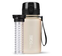 720°DGREE Gourde d'Eau 350ml “uberBottle“ +Fruit-Infuseur, softTouch - Sans BPA, Anti-fuite - Bouteille, water bottle idéale pour Enfants, École, Sport, Randonnée, Camping, Université, Voyage, Travail