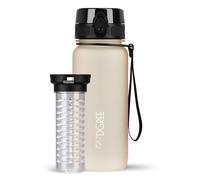 720°DGREE Gourde d'Eau 650ml “uberBottle“ +Fruit-Infuseur, softTouch - Sans BPA, Anti-fuite - Bouteille, water bottle idéale pour Enfants, École, Sport, Randonnée, Camping, Université, Voyage, Travail