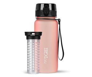 720°DGREE Gourde d'Eau 650ml “uberBottle“ +Fruit-Infuseur, softTouch - Sans BPA, Anti-fuite - Bouteille, water bottle idéale pour Enfants, École, Sport, Randonnée, Camping, Université, Voyage, Travail