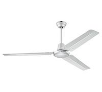 WESTINGHOUSE LIGHTING 7250140 VENTILATEUR POUR PLAFOND INDUSTRIAL AVEC INTERRUPTEUR MURAL ET MODE ÉTÉ/HIVER ARGENT Ø 142 CM Argent G