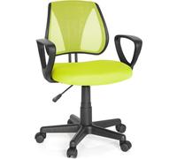 725108 Fauteuil pivotant pour enfants et adolescents KIDDY CD, tissu en filet, couleur verte, dossier réglable en hauteur, chaise avec accoudoirs