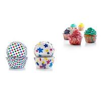 IBILI 735908 capsule cupcake pois + fleurs (50+50 pcs) G