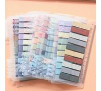 7400 pièces, 37 paquets d'onglets de couleur fluorescente, 200 pièces/paquet de notes adhésives transparentes et imperméables, autocollants de mémo de lecture de bureau, réutilisables et imperméables,