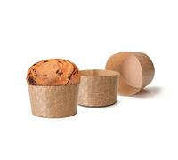 Ibili Moule à panettone jetable 746509 - papier marron 20 x 20 x 12 cm
