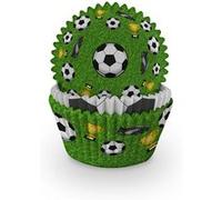 75 caissettes cupcake muffin football 5x3.2cm - générique j143 Vert G