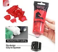 75 ml/2,53 fl oz Peinture acrylique, fabriquée avec de la poudre de pigment de haute qualité, couleur vibrante, excellente couverture, haute résistance à la lumière, convient pour la peinture sur dive