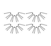 75 Pièces Agrafes de Clôture en Fil Métallique U Galvanisées Fer | Fixations Argenté pour Sol Meuble, Pose Rapide, Support Stable, Usage Grillage et Fil