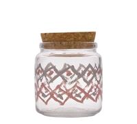 750 ml en verre avec bouchon en liège 'Giara', motif : Manolibera rosa, ouverture : liège