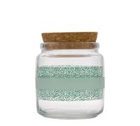 750 ml verre à bouchon en liège 'Giara', motif : Naturalmente verde, ouverture : liège