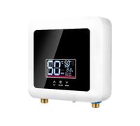 7500W Mini Chauffe-eau Électrique Sans Réservoir Mural LED Affichage Support Thermostat Mode/réglage De Puissance For La Salle Bain À Maison Rapide Et Pratique(Black)