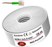 75m de câble électrique pour locaux humides Conduite sous gaine NYM-J 1x1,5 mm² Câble électrique