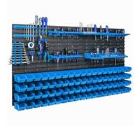 76 bacs gerbables étagère murale plastique 154 x 78 cm porte-outils atelier garage système de stockage bacs à bec Schütte