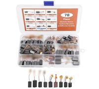 76 PCS Balais de Charbon Machine Electrique+2 Balais Charbon pour MAKITA | Brosses de Carbone Ponceuses Charbons Moteur Dureté Elevée, Balais de Charbon pour Meuleuse Scies D'angle etc-9 Tailles