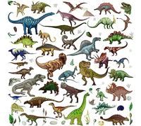 76 PCS Dinosaur Luminous Autocollant, Décalcomanie Murale Briller dans le Mur Sombre, Décor mural Dinosaure de Baby Room, Autocollants lumineux d’animaux pour Kids Room Chambre Nursery Decor