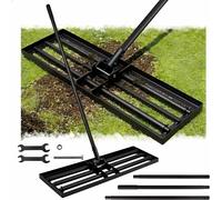 76 x 25 cm, modèle Rolkop. Grattoir à gazon avec manche réglable de 207 cm. Grattoir à gazon en acier robuste, format A3, idéal pour le jardin, les terrains de golf, le sable de sol, l'entretien des p