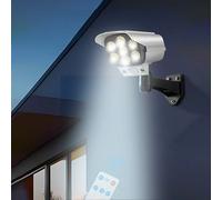 77 LED Lampe de solaire, convient pour hôtel, porche, jardin, patio, allée, cour, projecteur de sans fil, faux, lumière solaire extérieure avec détecteur de mouvement Deux paquets,Un ensembleABS