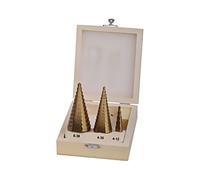77803 Kit de perçage pour métal, tôle fine à gradins, métal, acier 3 pcs PROLINE