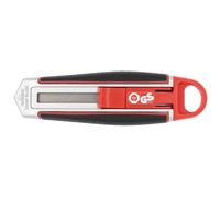 Cutter de sécurité Long Blade, lame: 18 mm, rouge/noir