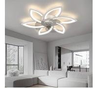 78 cm Ventilateur de Plafond avec Télécommande avec éclairage Salon Luminaire Ventilateur Plafonnier Dimmable Lampe Ventilateu[88]