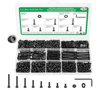 781 Pièces Boulons Allen et écrous M3 Kit d'assortiment, Boulons métriques en Acier Allié Classe 12.9 (M3 x 6/8/10/12/16/20/25/30mm) avec Rondelles llen, Noir Galvanisé pour Impression 3D