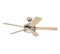 Ventilateur de plafond Comet Titane 132 cm avec éclairage et chainettes
