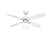 78708 Ventilateur de plafond d’intérieur blanc de 105 cm Capitol, kit d‘éclairage avec verre opale dépoli
