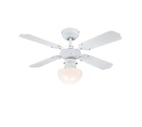 Westinghouse Ventilateur de plafond avec éclairage et chainettes Portland Ambiance Blanc 90 cm