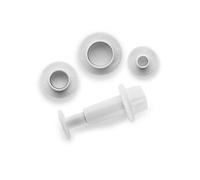 IBILI 788408 Lot de 3 emporte-pièces avec Poussoir Coeur