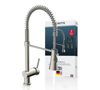 79195U CORNWALL - Robinet de cuisine à spirale, basse pression, en acier inoxydable brossé