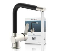 79866U - Robinet de cuisine RIO, en acier inoxydable brossé/noir mat