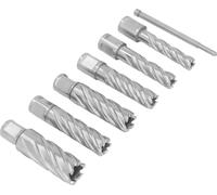 7Pcs Annular Cutter 3 Flute Mag Drill Bit Carbide Steel Core Drill Bit Set for Metal