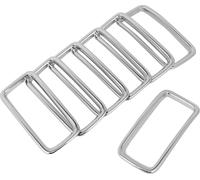 7PCS Calandre Avant Insert Couverture Trim Cadre Argent Pare-chocs Grille Anneaux Vent Accessoires Extérieurs pour Jeep Renegade 2016-2018