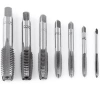 7pcs Filetage Métrique Robinet Taraud Taraudé Outil de Taraudage en Acier Filetage à la Main M3 M4 M5 M6 M8 M10 M12