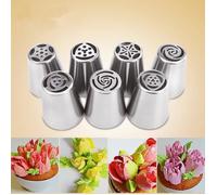 7Pcs Inox Douilles Pâtisserie Fleur Gâteau Décor Embout Nozzle Buse Cuisine