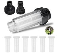 7Pcs Nettoyeurs Haute Pression Filtre Compatible avec Karcher, Filtre à Eau avec 6 Insert de Filtre et Raccord D'eau 3/4", Filtre Accessoires pour Kärcher, pour Nettoyeur Filtre Tuyau Arrosage (7)