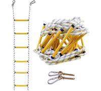 7UIYgtyO LNN Crochet de Sauvetage de Piscine Échelle de Corde d'évacuation en Nylon et résine, échelle de Secours d'urgence, échelle de sécurité antidérapante et Souple avec Crochets nageurs noyés