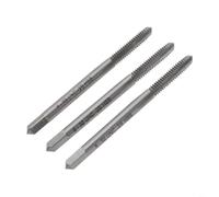 8-32 pour unc Taraud Set 3 pièces HSS 3 rainures 8-32 pour unc | Ensemble de 3 pièces, 8-32 pour filetage UNC, matériau HSS, design à 3 rainures, pour une utilisation à la main et à la
