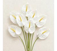 8/4/1 pièce Fleur d'oiseau de paradis blanche artificielle, oiseau de paradis en plastique factice, plante artificielle à longue tige, convient pour la décoration de vase de fête à la maison, l'arrang