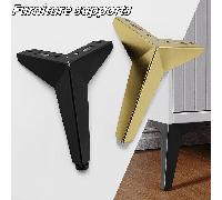 8/4 paquets de pieds de meubles de style moderne, 12cm/4,72 pouces de hauteur, convenant pour l'assemblage DIY ou le remplacement de tables de chevet et autres meubles 2 pièces noires,2 pièces d'or,No