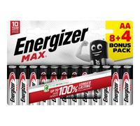 8+4 Piles Alcalines AA / LR6 Energizer Max