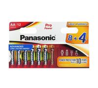 8+4 Piles Alcalines AA / LR6 Panasonic Pro Power