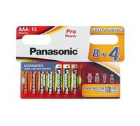 8+4 Piles Alcalines AAA / LR03 Panasonic Pro Power