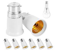 8 Adaptateur B22 vers E27, Convertisseur Douille Baïonnette, Matériau Ignifuge, 200W Max, 0-220V, pour Éclairage Domestique .